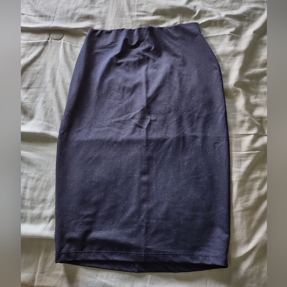 Meek Sparkly Navy Blue A Line Skirt/Size Small/NWOT